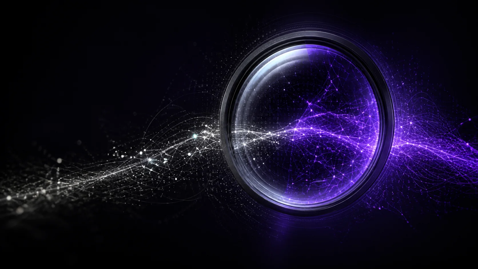 Evidence passes through a refractive lens and emerges as a post-quantum cryptographic lattice.